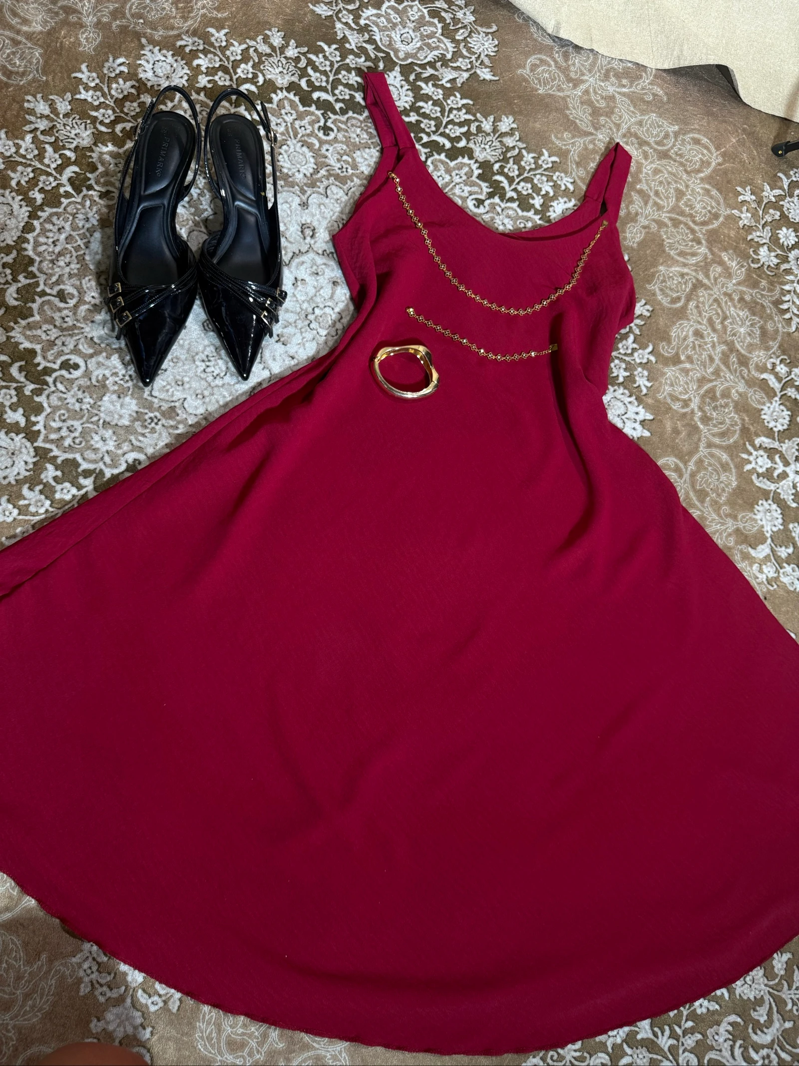Intense red dress summer dress fluid dress – photo 6